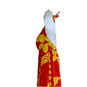 VTG Vintage HALTER Penneys HAWAII DRESS 60'S MAXI Size Large